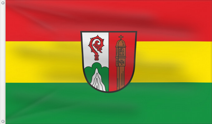 Bandera, con dos ojales metálicos y lado del asta reforzado: Böhmfeld (Naturpark Altmühltal)