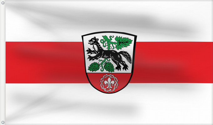 Bandera, con dos ojales metálicos y lado del asta reforzado: Mindelstetten (Naturpark Altmühltal)
