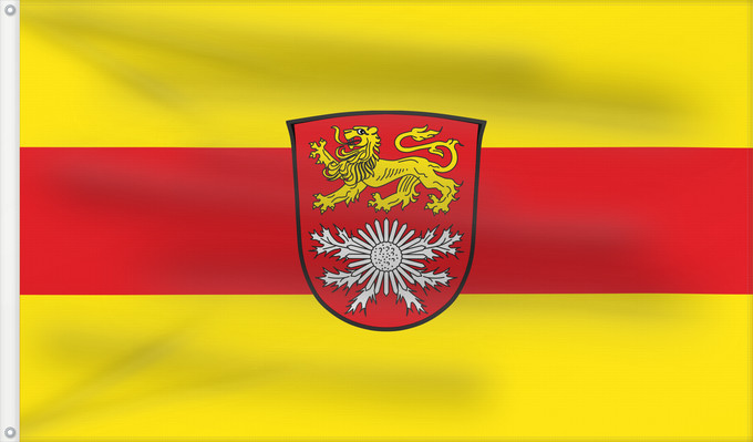Bandera, con dos ojales metálicos y lado del asta reforzado: Pollenfeld (Naturpark Altmühltal)
