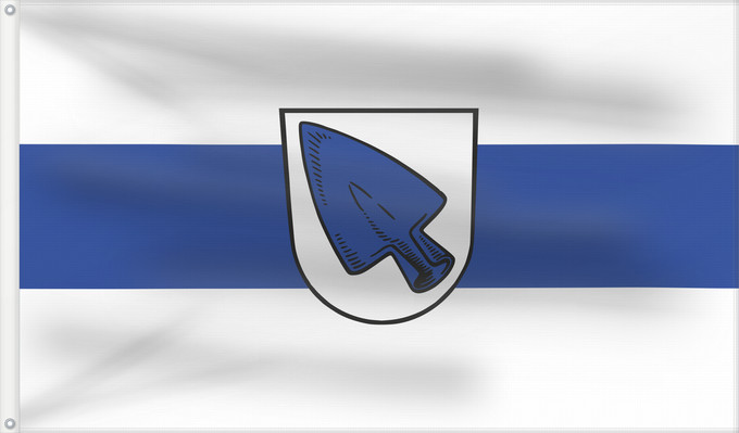 Bandera, con dos ojales metálicos y lado del asta reforzado: Erding, GKSt (Münchener Umland)