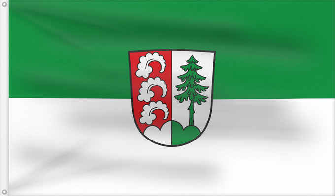 Bandera, con dos ojales metálicos y lado del asta reforzado: Inning a.Holz (Münchener Umland)