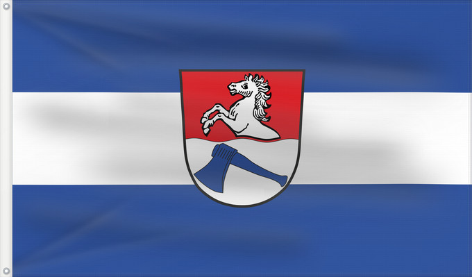 Bandera, con dos ojales metálicos y lado del asta reforzado: Sankt Wolfgang (Münchener Umland)