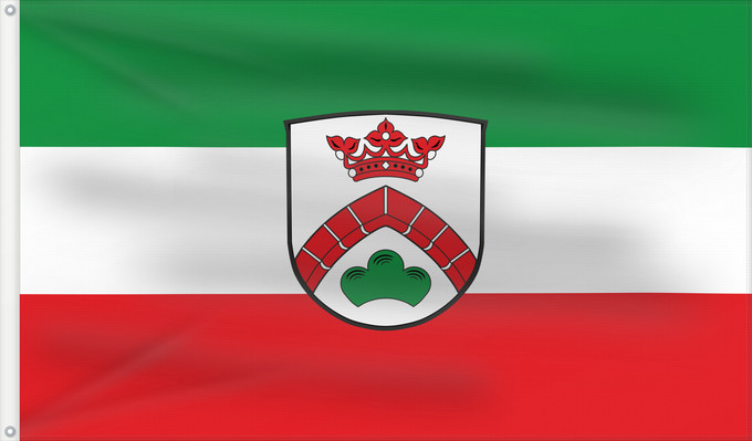 Bandera, con dos ojales metálicos y lado del asta reforzado: Steinkirchen (Münchener Umland)