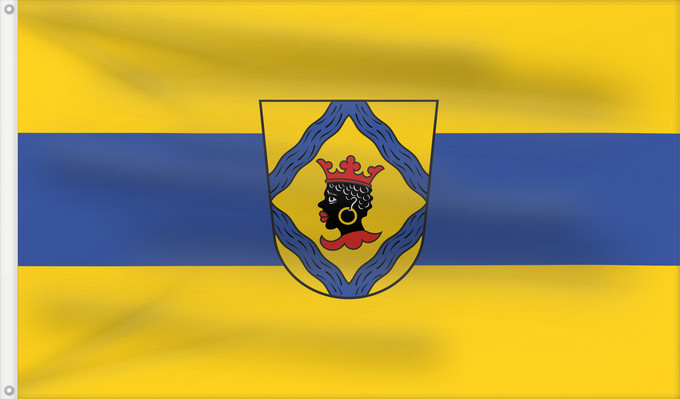 Bandera, con dos ojales metálicos y lado del asta reforzado: Wörth (Münchener Umland)