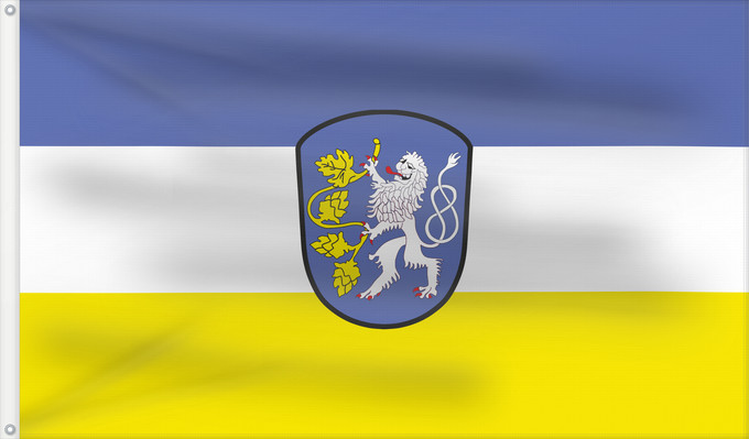 Bandera, con dos ojales metálicos y lado del asta reforzado: Attenkirchen (Münchener Umland)