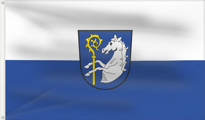 Bandera, con dos ojales metálicos y lado del asta reforzado: Rudelzhausen (Münchener Umland)
