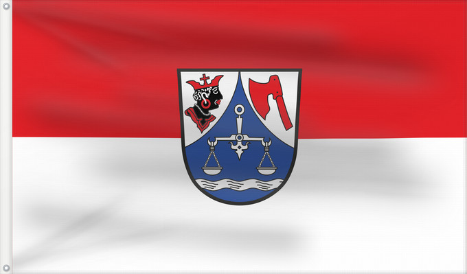 Bandera, con dos ojales metálicos y lado del asta reforzado: Fahrenzhausen (Münchener Umland)