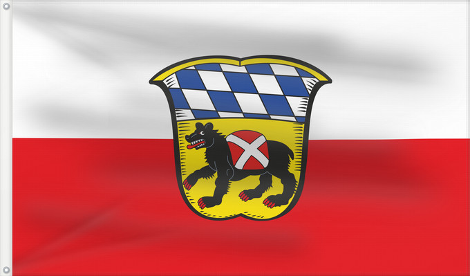 Bandera, con dos ojales metálicos y lado del asta reforzado: Freising, GKSt (Münchener Umland)