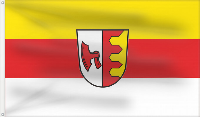 Bandera, con dos ojales metálicos y lado del asta reforzado: Hohenkammer (Münchener Umland)