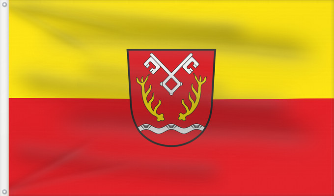 Bandera, con dos ojales metálicos y lado del asta reforzado: Kirchdorf a.d.Amper (Münchener Umland)