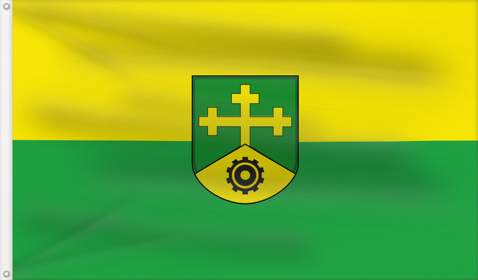 Bandera, con dos ojales metálicos y lado del asta reforzado: Neufahrn b.Freising (Münchener Umland)