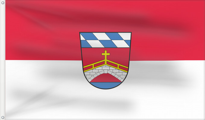 Bandera, con dos ojales metálicos y lado del asta reforzado: Fürstenfeldbruck, GKSt (Münchener Umland)