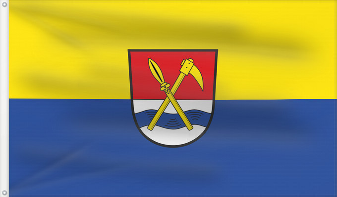 Bandera, con dos ojales metálicos y lado del asta reforzado: Grafrath (Münchener Umland)