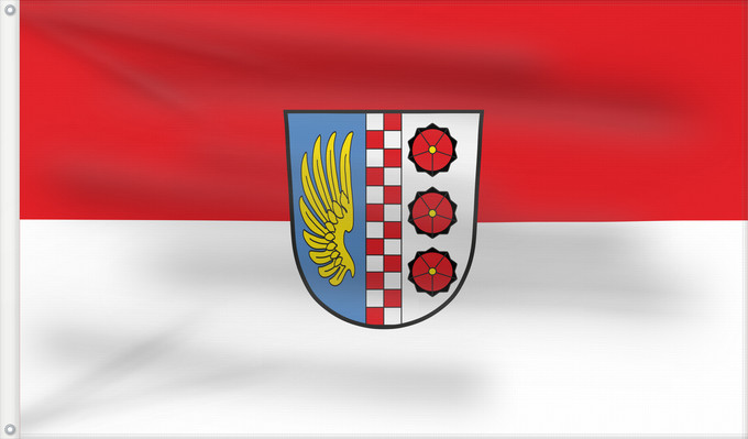 Bandera, con dos ojales metálicos y lado del asta reforzado: Landsberied (Münchener Umland)