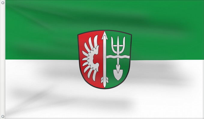 Bandera, con dos ojales metálicos y lado del asta reforzado: Mittelstetten (Münchener Umland)