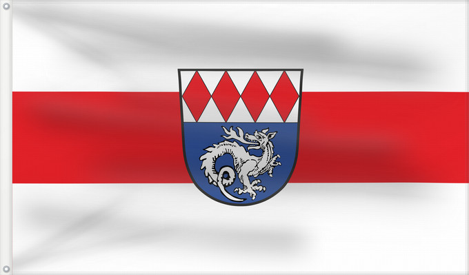 Bandera, con dos ojales metálicos y lado del asta reforzado: Oberschweinbach (Münchener Umland)