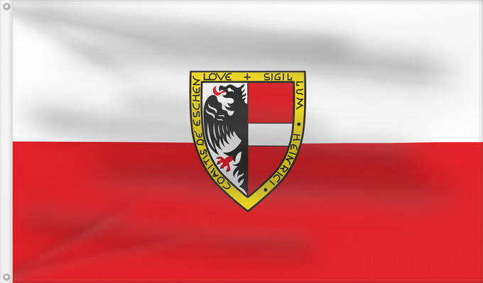 Bandera, con dos ojales metálicos y lado del asta reforzado: Eschenlohe (Zugspitz-Region)