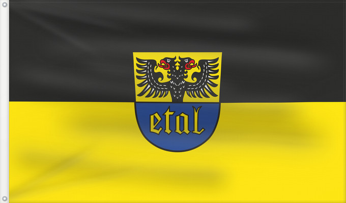 Bandera, con dos ojales metálicos y lado del asta reforzado: Ettal (Zugspitz-Region)