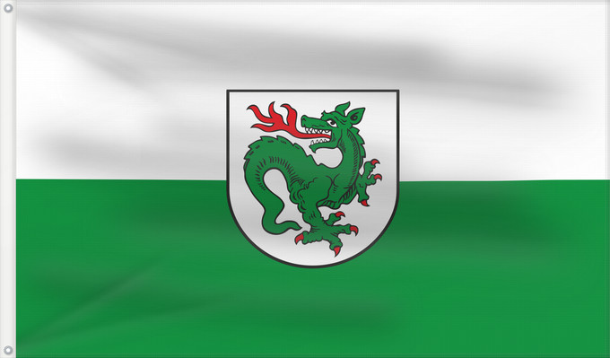 Bandera, con dos ojales metálicos y lado del asta reforzado: Murnau a.Staffelsee, M (Zugspitz-Region)