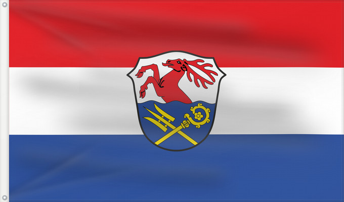 Bandera, con dos ojales metálicos y lado del asta reforzado: Riegsee (Zugspitz-Region)