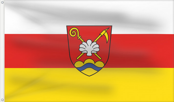 Bandera, con dos ojales metálicos y lado del asta reforzado: Wallgau (Zugspitz-Region)