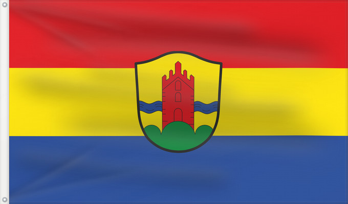 Bandera, con dos ojales metálicos y lado del asta reforzado: Apfeldorf (Ammersee-Lech)