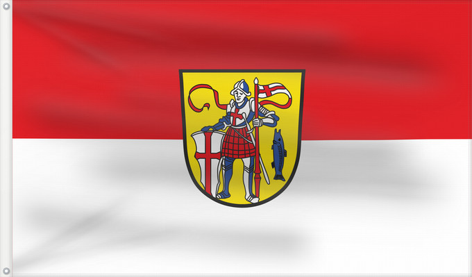 Bandera, con dos ojales metálicos y lado del asta reforzado: Dießen am Ammersee, M (Ammersee-Lech)