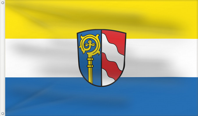 Bandera, con dos ojales metálicos y lado del asta reforzado: Eching am Ammersee (Ammersee-Lech)