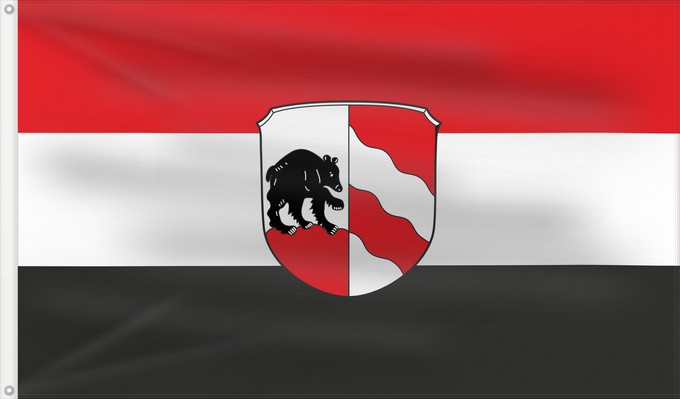 Bandera, con dos ojales metálicos y lado del asta reforzado: Greifenberg (Ammersee-Lech)