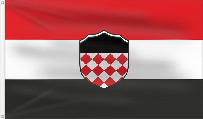 Bandera, con dos ojales metálicos y lado del asta reforzado: Hurlach (Ammersee-Lech)