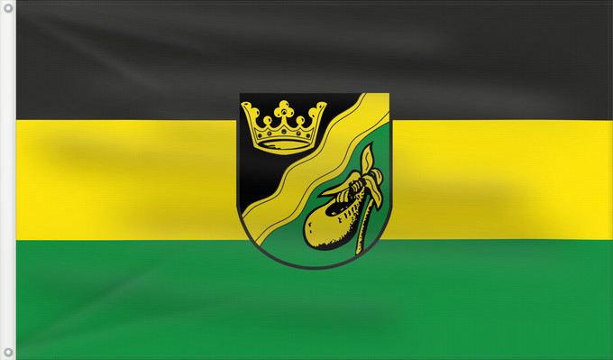 Bandera, con dos ojales metálicos y lado del asta reforzado: Kinsau (Ammersee-Lech)