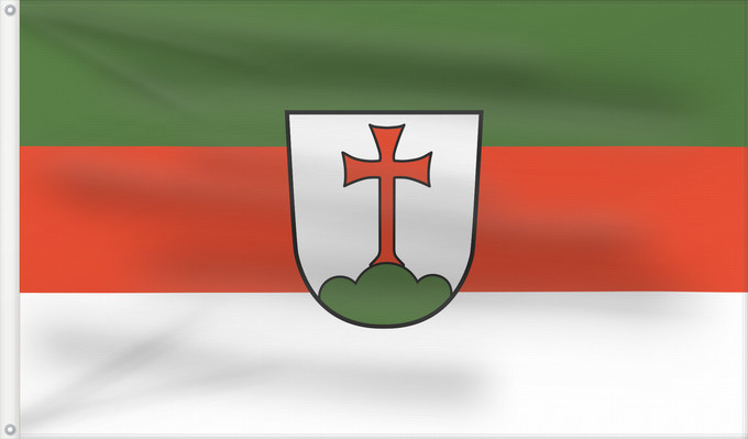 Flag, with two metal eyelets and reinforced hoist: Landsberg am Lech, GKSt (Ammersee-Lech)