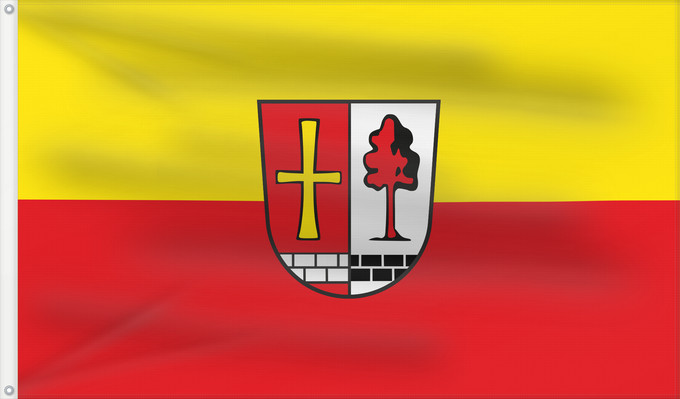 Bandera, con dos ojales metálicos y lado del asta reforzado: Obermeitingen (Ammersee-Lech)
