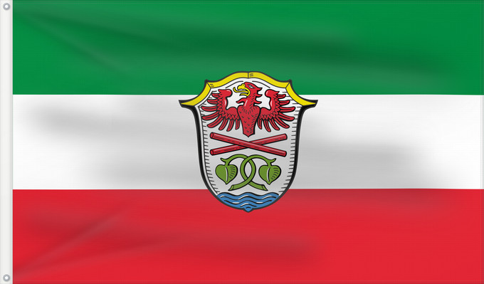 Bandera, con dos ojales metálicos y lado del asta reforzado: Miesbach (Kreis)