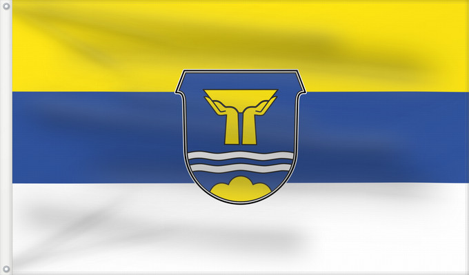 Bandera, con dos ojales metálicos y lado del asta reforzado: Bad Wiessee (Alpenregion Tegernsee-Schliersee)