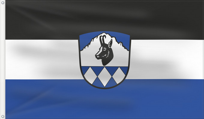 Drapeau, avec deux œillets métalliques et guindant renforcé : Bayrischzell (Alpenregion Tegernsee-Schliersee)