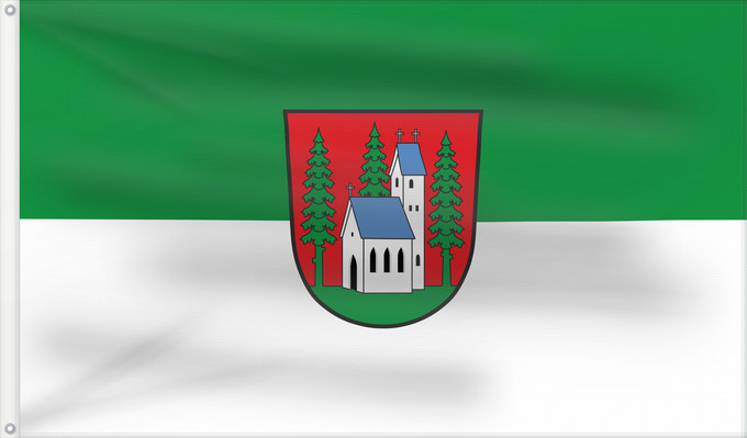 Bandera, con dos ojales metálicos y lado del asta reforzado: Holzkirchen, M (Alpenregion Tegernsee-Schliersee)