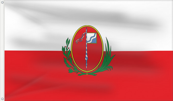 Bandera, con dos ojales metálicos y lado del asta reforzado: Miesbach, St (Alpenregion Tegernsee-Schliersee)