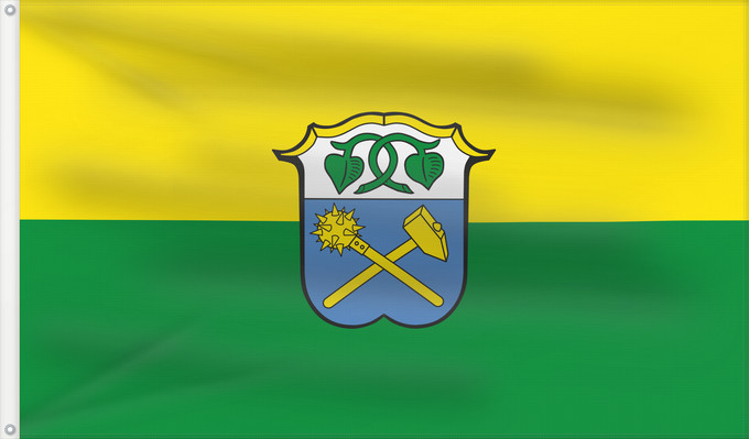 Bandera, con dos ojales metálicos y lado del asta reforzado: Waakirchen (Alpenregion Tegernsee-Schliersee)