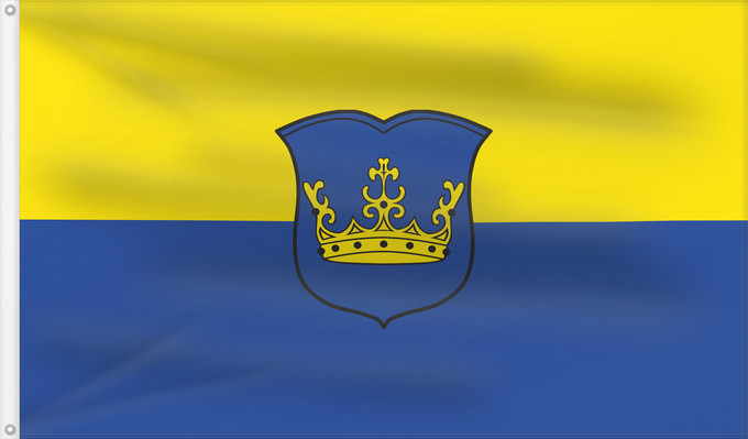 Drapeau, avec deux œillets métalliques et guindant renforcé : Kraiburg a.Inn, M (Inn-Salzach)