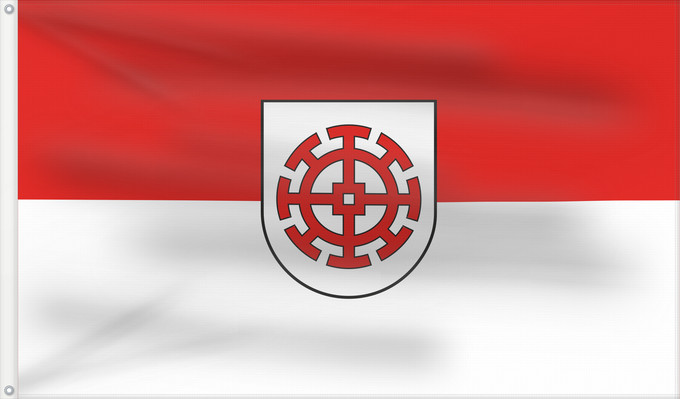 Drapeau, avec deux œillets métalliques et guindant renforcé : Mühldorf a.Inn, St (Inn-Salzach)