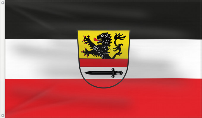 Bandera, con dos ojales metálicos y lado del asta reforzado: Niedertaufkirchen (Inn-Salzach)