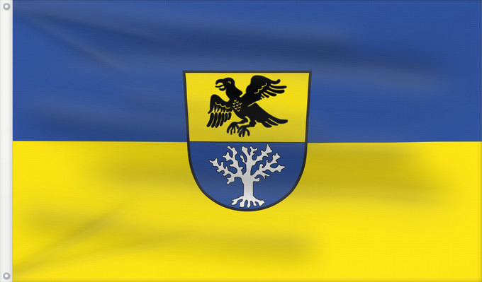Bandera, con dos ojales metálicos y lado del asta reforzado: Oberbergkirchen (Inn-Salzach)
