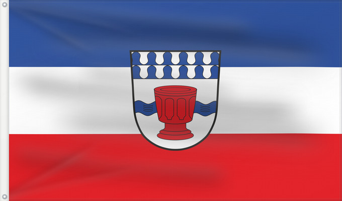 Bandera, con dos ojales metálicos y lado del asta reforzado: Obertaufkirchen (Inn-Salzach)