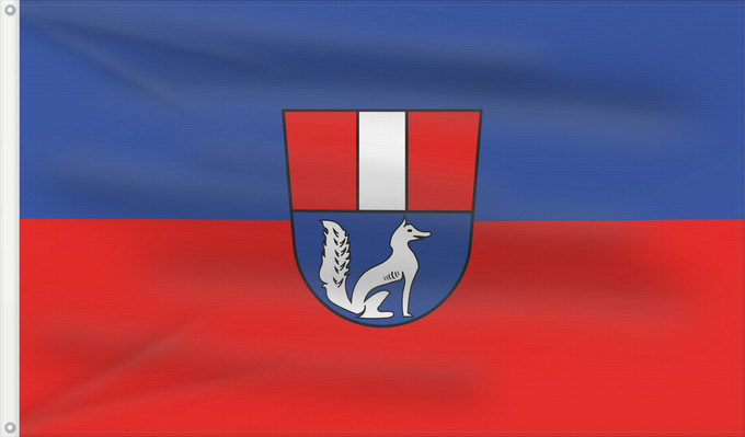 Bandera, con dos ojales metálicos y lado del asta reforzado: Taufkirchen (Inn-Salzach)