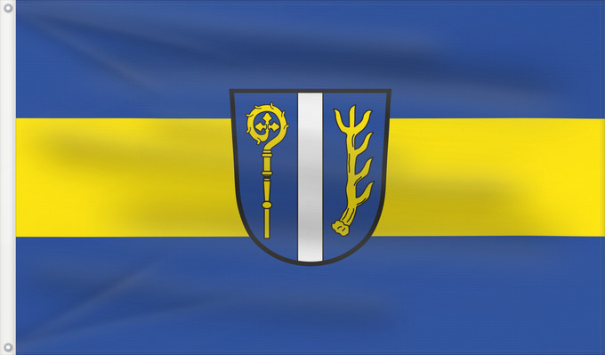 Bandera, con dos ojales metálicos y lado del asta reforzado: Brunnthal (Münchener Umland)