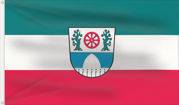 Bandera, con dos ojales metálicos y lado del asta reforzado: Garching b.München, St (Münchener Umland)
