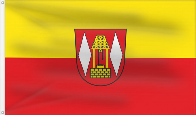 Bandera, con dos ojales metálicos y lado del asta reforzado: Grasbrunn (Münchener Umland)