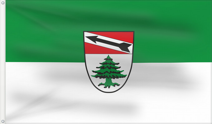 Bandera, con dos ojales metálicos y lado del asta reforzado: Höhenkirchen-Siegertsbrunn (Münchener Umland)