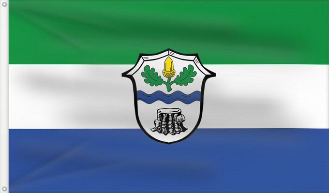 Bandera, con dos ojales metálicos y lado del asta reforzado: Hohenbrunn (Münchener Umland)